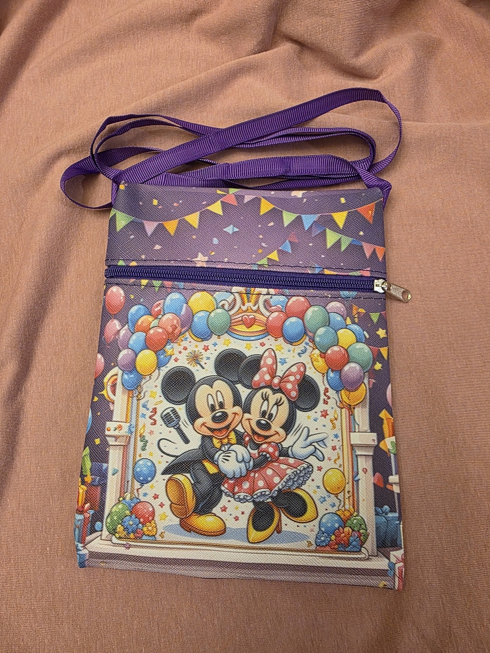 NWOT Mickey & Minnie Purple Crossbody Bag